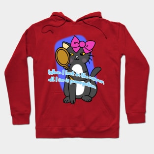 Cute cat with phrase " When I look in the mirror, all I see is puuurfection". Hoodie